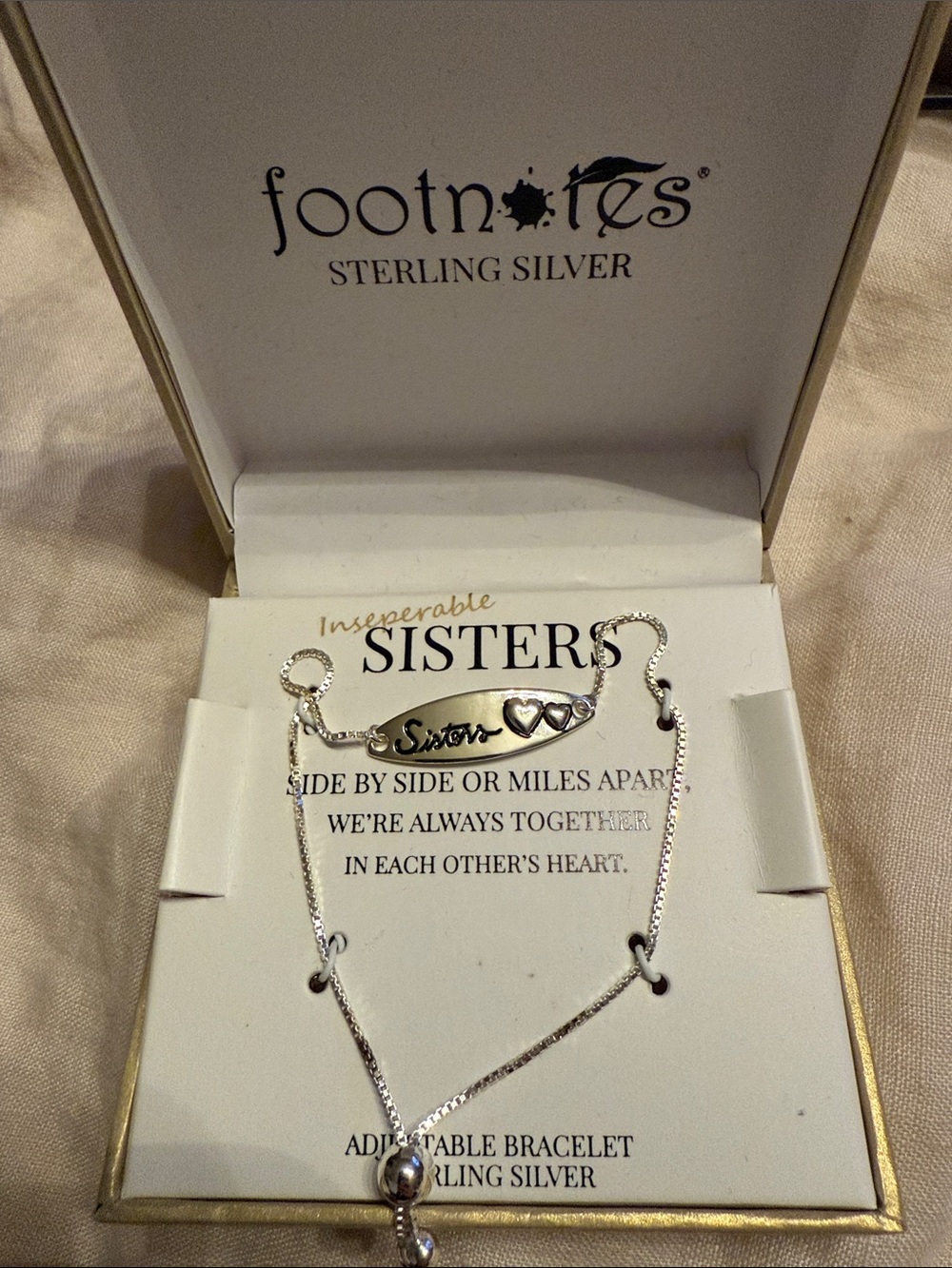 Sterling Silver Adjustable Bracelet NWT
